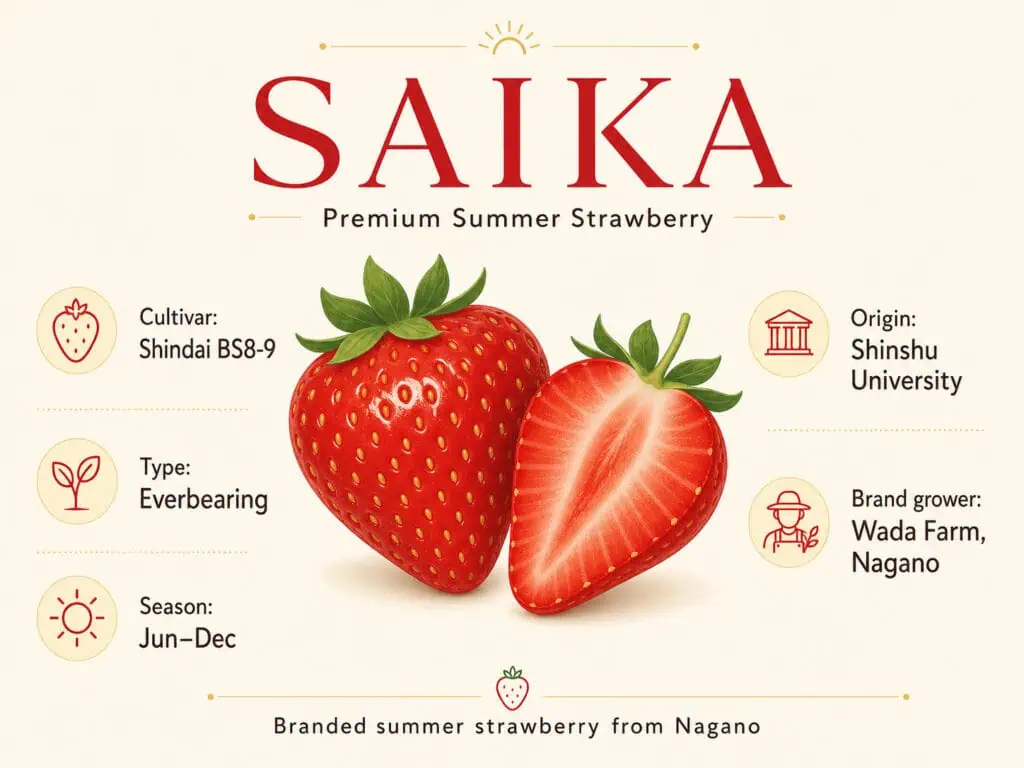 Quick Facts of saika summer strawberry
