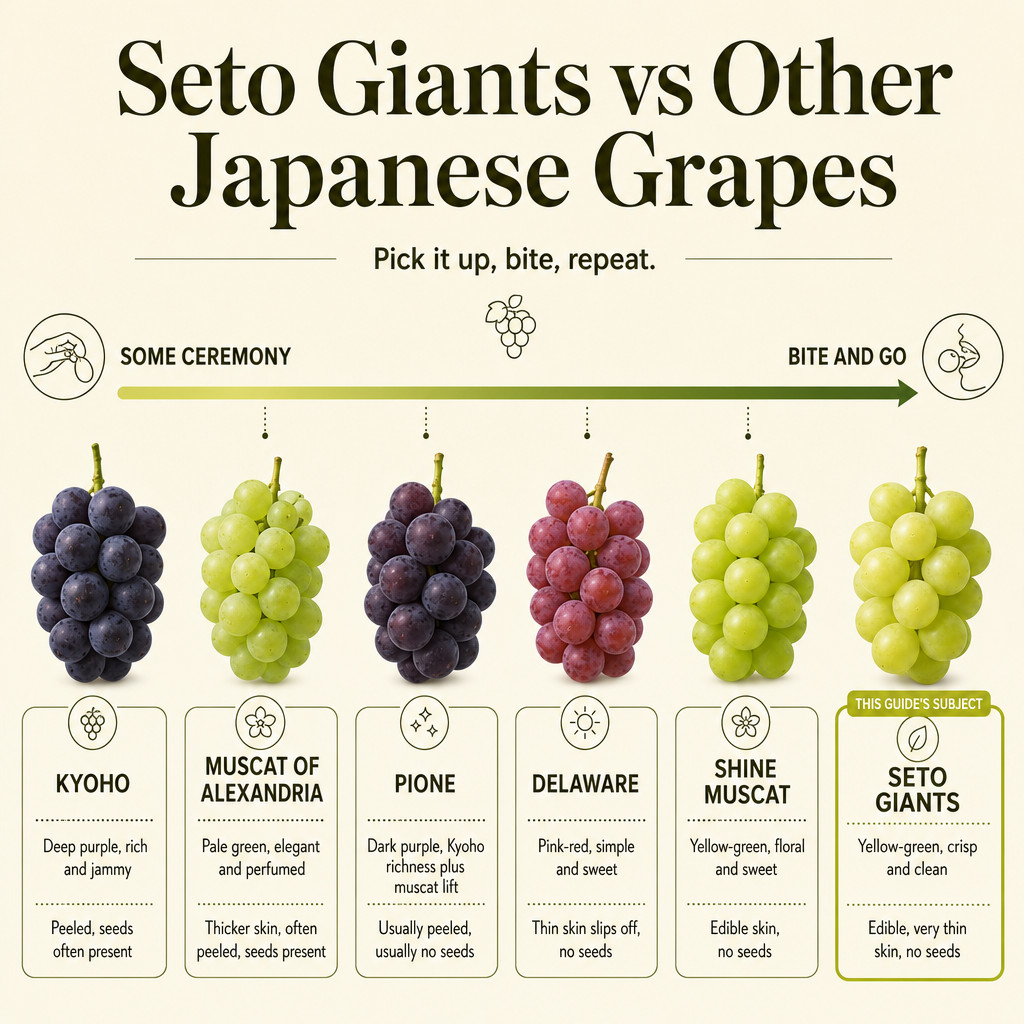 Seto Giants vs Other Japanese Grapes