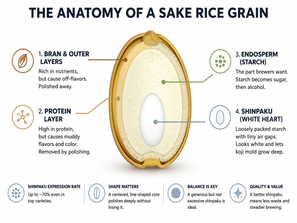 The Anatomy of a Sake Rice Grain