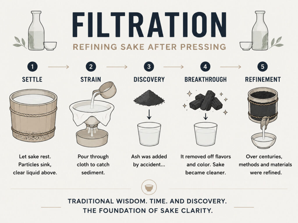 Traditional Filtration in Sake Brewing