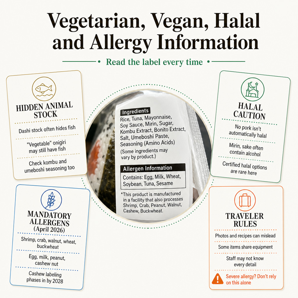 Vegetarian, Vegan, Halal and Allergy Information