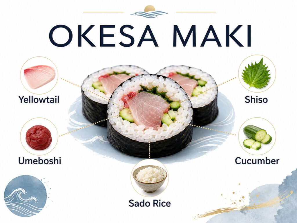 What Is Okesa Maki and What Goes In It?