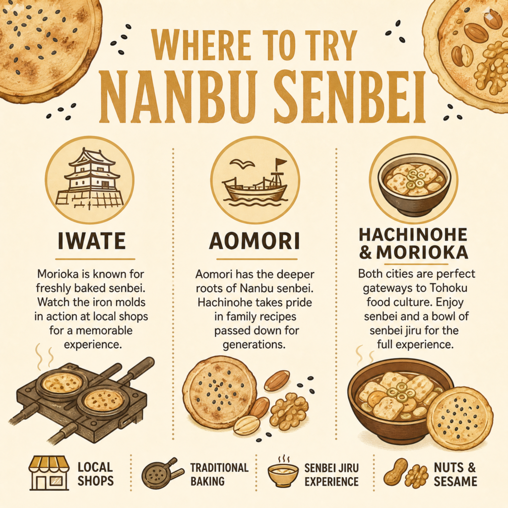 Where to Try Nanbu Senbei in Japan