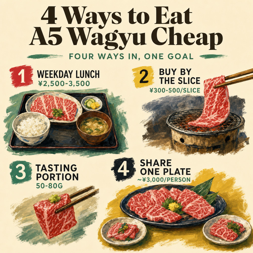 4 ways to eat A5 wagyu cheap