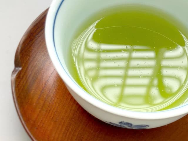 Cup of Japanese green tea representing fresh Kabusecha.