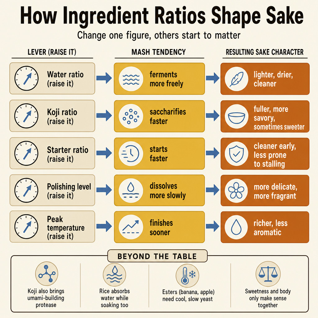 How Ingredient Ratios Shape Sake