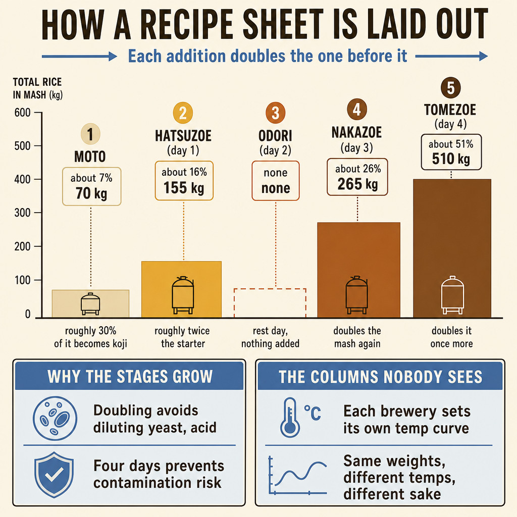 How a Recipe Sheet Is Laid Out