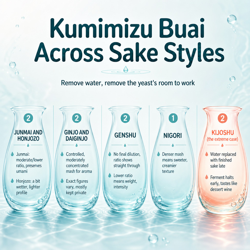 Kumimizu Buai Across Sake Styles