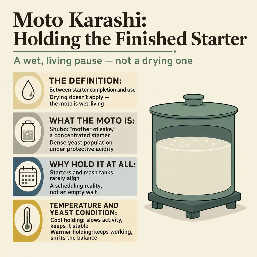 Moto Karashi: Holding the Finished Starter