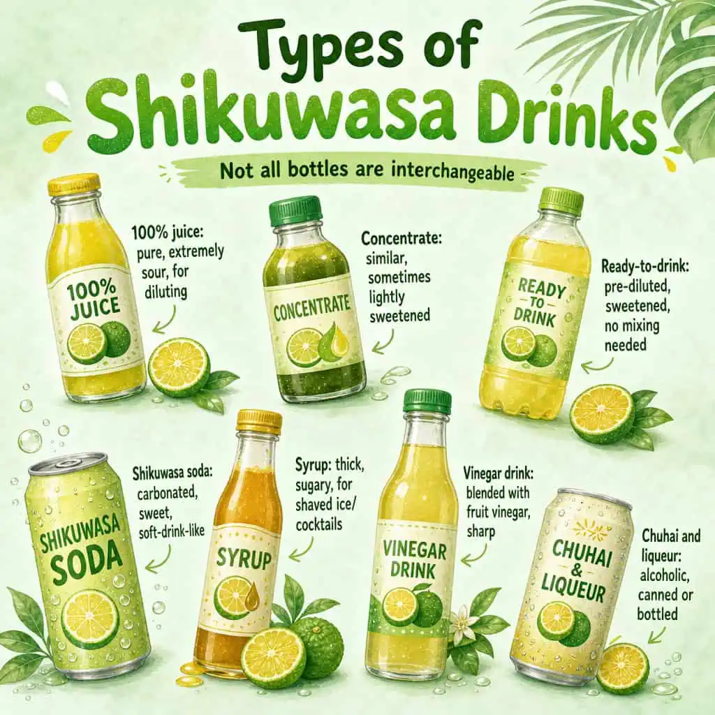 Types of Shikuwasa Drinks