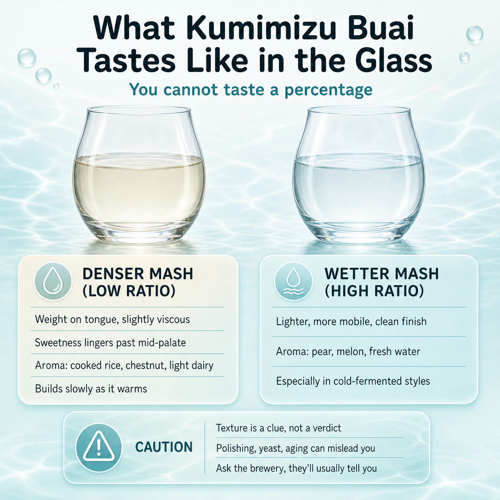 What Kumimizu Buai Tastes Like in the Glass