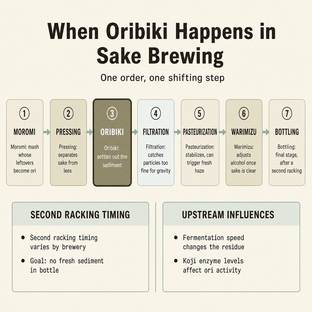 When Oribiki Happens in Sake Brewing
