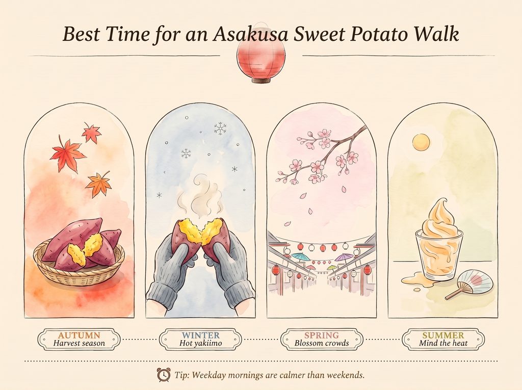 Best Time for an Asakusa Sweet Potato Walk