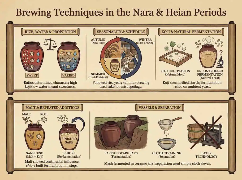 Brewing Techniques in the Nara and Heian Periods