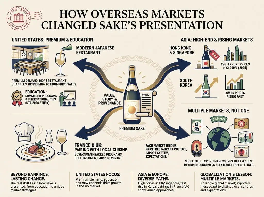 How Overseas Markets Changed Sake's Presentation