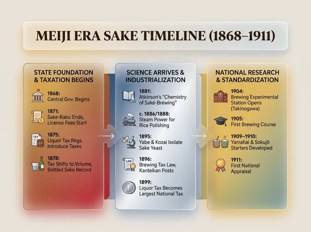 Meiji Era Sake Timeline