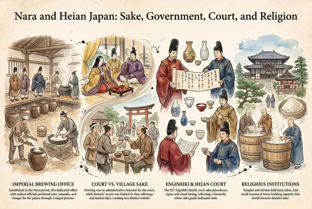 Nara and Heian Japan: Sake, Government, Court, and Religion