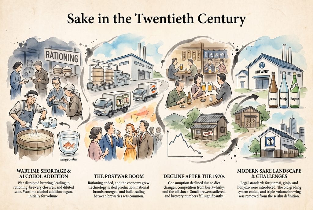 Sake in the Twentieth Century