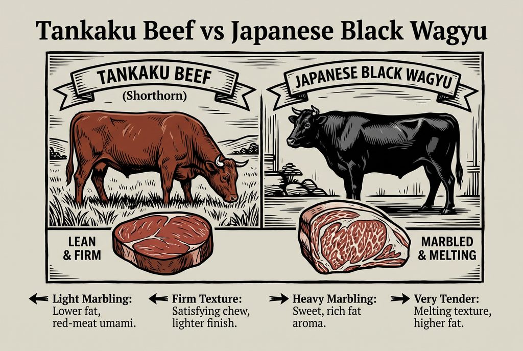 Tankaku Beef vs Japanese Black Wagyu