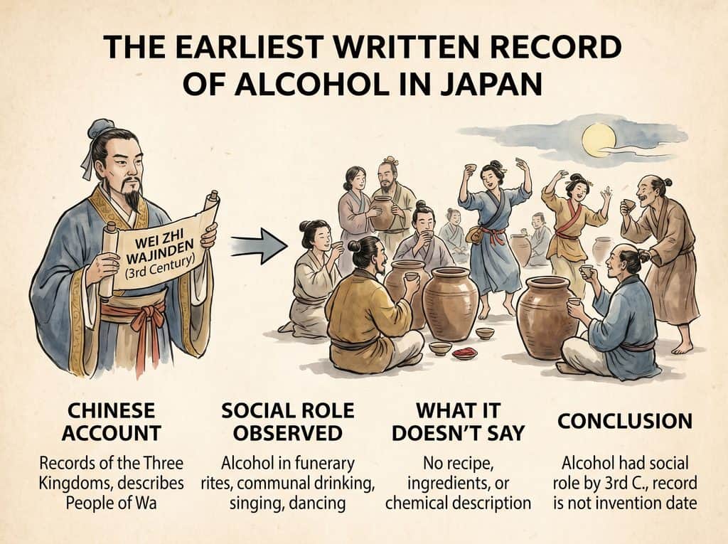The Earliest Written Record of Alcohol in Japan