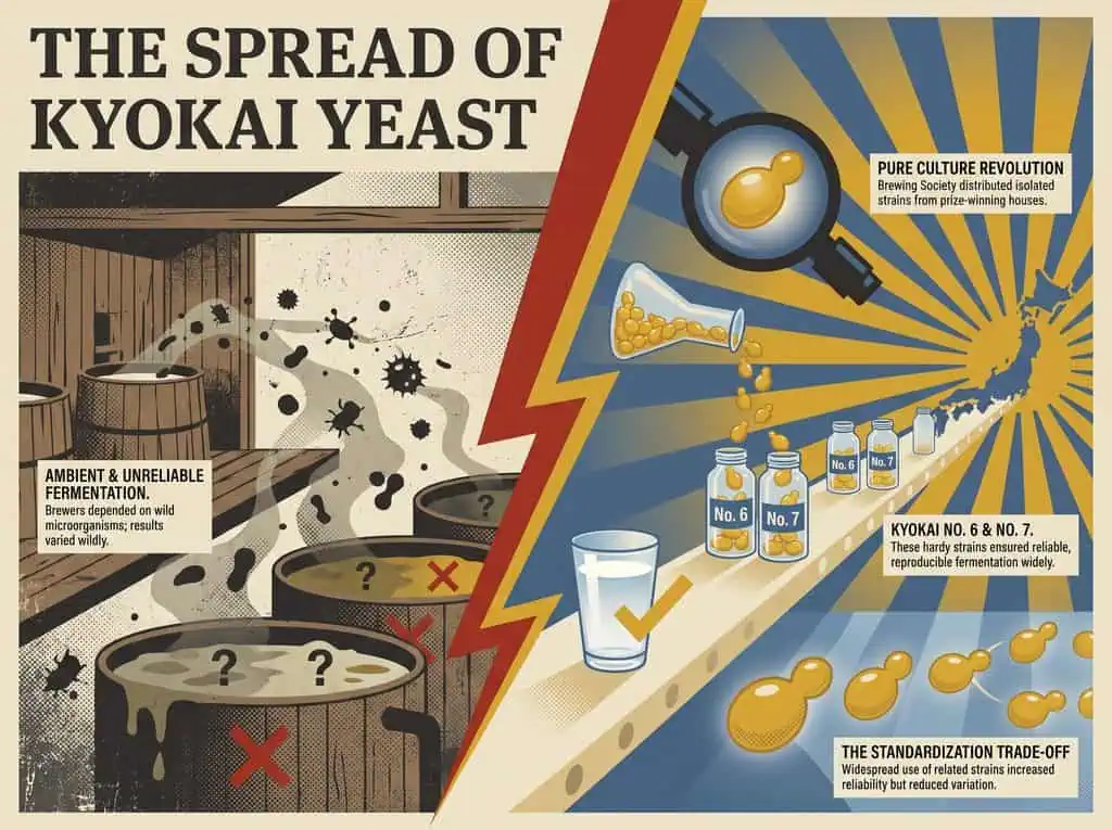 The Spread of Kyokai Sake Yeast