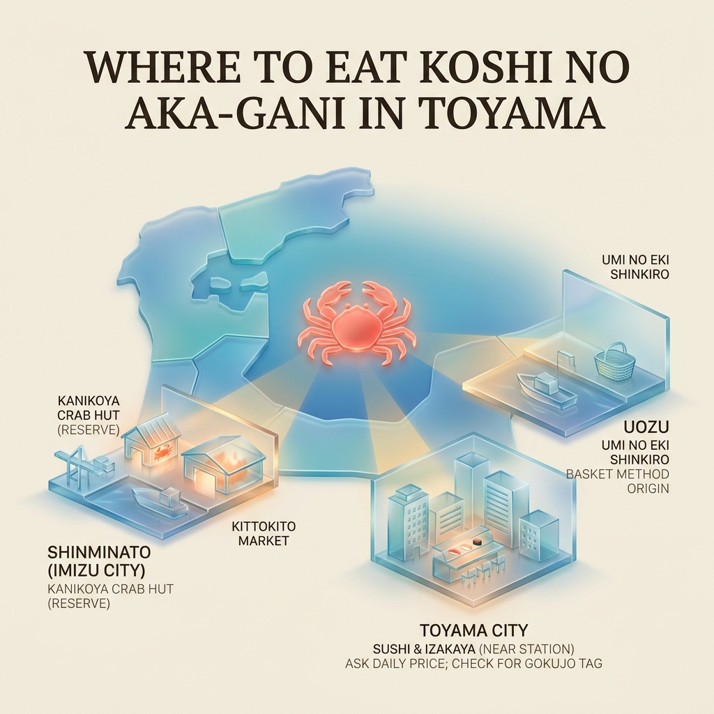 Where to Eat Koshi no Aka-gani in Toyama