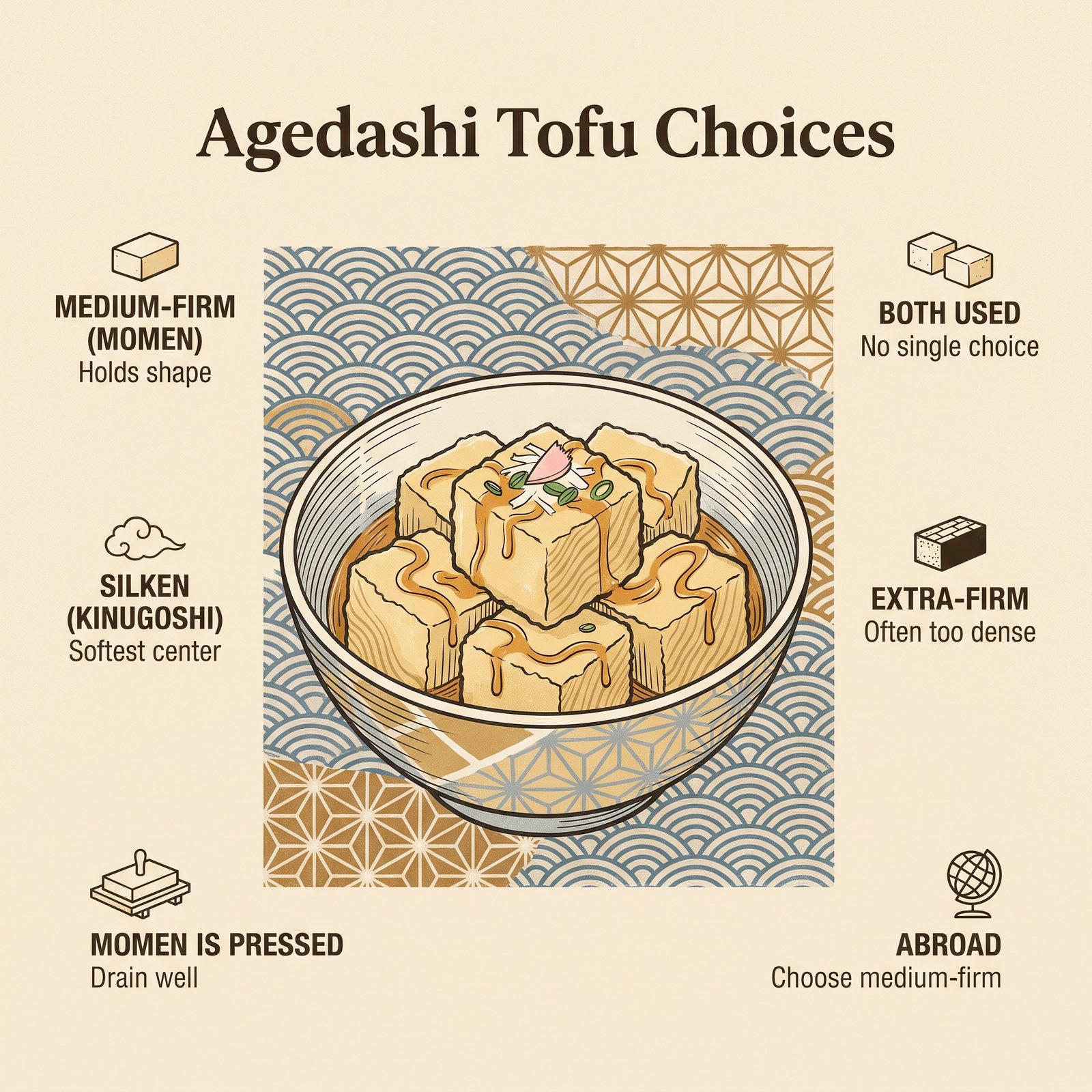 Der beste Tofu für Agedashi Tofu