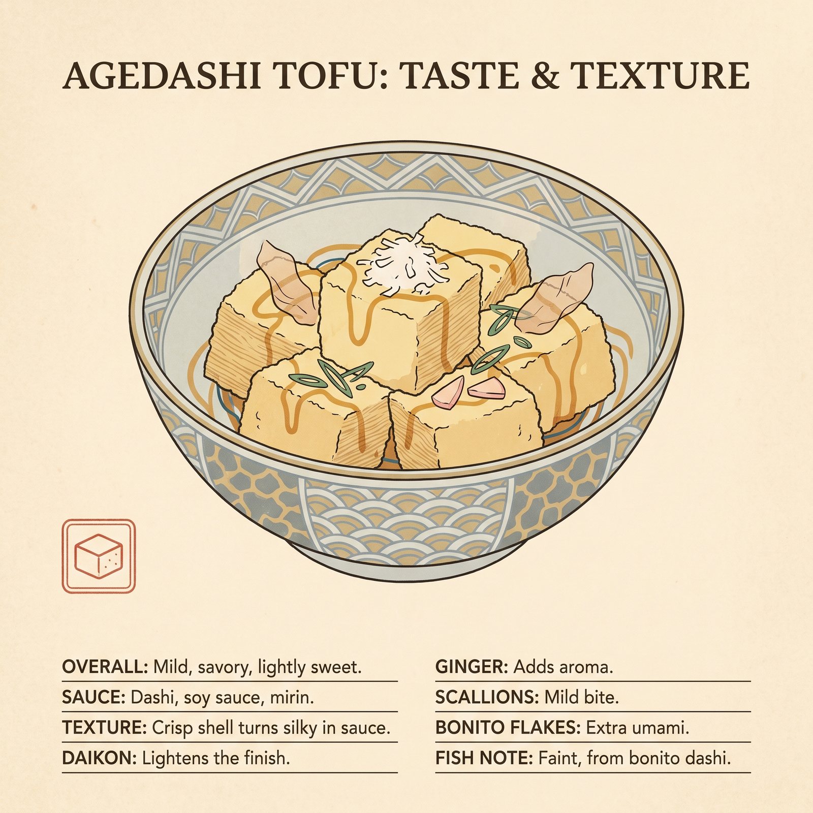 Wie schmeckt Agedashi Tofu?