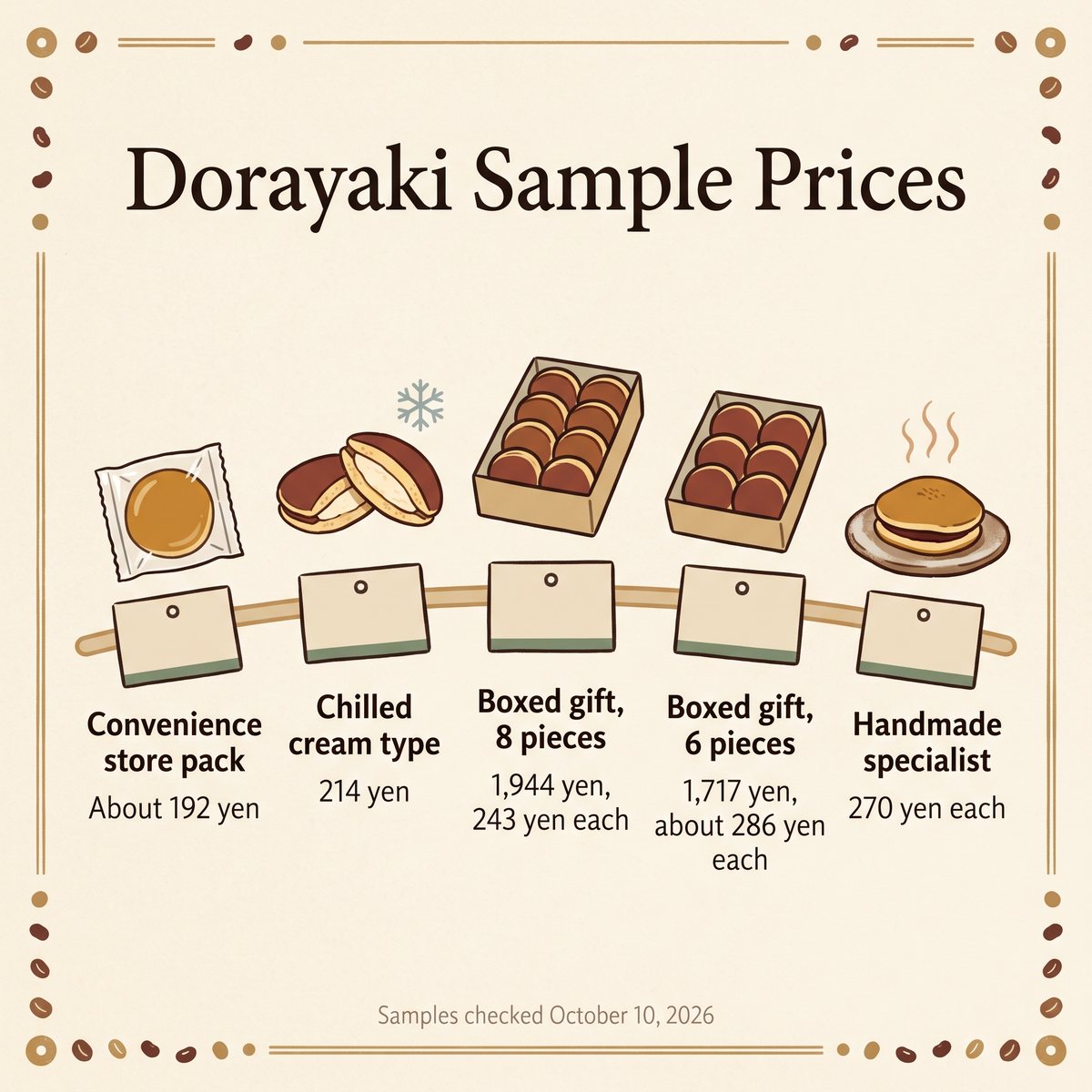 2026年10月10日查询的dorayaki样本价格插图
