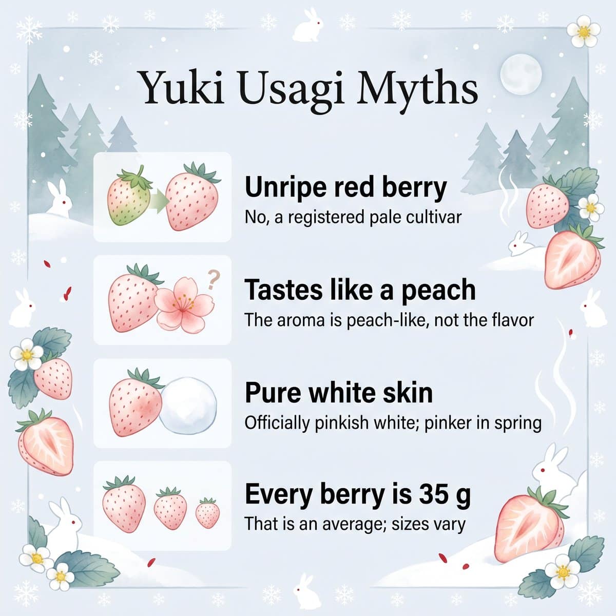 Yuki Usagi에 대한 네 가지 오해와 그 사실을 나타낸 일러스트